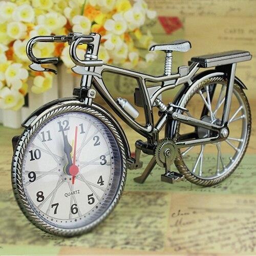 worth-buy-นาฬิกาตกแต่งบ้านตั้งโต๊ะสร้างสรรค์รูปร่างจักรยานตัวเลขอารบิกวินเทจ