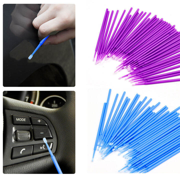 JaneDream 100pcs Mini Head Car Brushes Paint Touchup Up Paint Micro