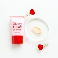 1 หลอด กันแดดกลอสซี่โกลว์ GLOSSY GLOW CC CREAM SPF50 PA+++ UVA/UVB กันแดดหน้าเงาเนื้อ CC ปริมาณ 10 กรัม