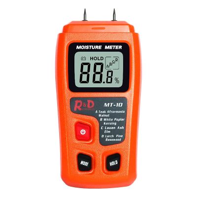 【Sell-Well】 R &amp; D MT-10 EMT01ไม้ไม้ความชื้นความชื้นความชื้นไม้ Tree Density Tester สีเทาสีส้ม