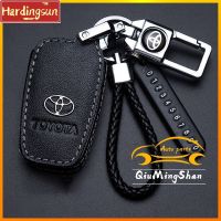 Hardingsun กุญแจหนังของโตโยต้ากุญแจยาริสวีออสเคสหนัง Altis Rav4 Chr รถ Rav4ชุดกุญแจวงกลมรถพวงกุญแจรถโซ่ที่เก็บกุญแจ