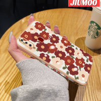 JIUMOO เคสปลอกสำหรับ Samsung กาแล็คซี่ A20s แฟชั่นลายดอกไม้นำโชคเคสพื้นผิวขอบสี่เหลี่ยมแบบใหม่เคสนิ่มซิลิกาเจลกันกระแทกเคสมือถือรวมฝาครอบป้องกันเลนส์กล้องถ่ายรูปทั้งหมด