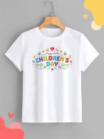 เสื้อยืด วันเด็ก Childrens Day ลายน่ารักๆ ใส่ได้ทั้งเด็กและผู้ใหญ่ ผ้า TK ใส่สบาย สีสันสดใส ใส่สบาย ไม่ยืดไม่ย้วย