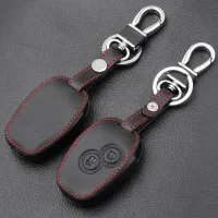 【LZ】✜♞◊  Couro genuíno Car Key Case Capa 2 Botões Renault Kangoo DACIA Scenic Megane Sandero Captur Twingo Modus