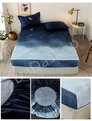 ผ้าปูที่นอน Da1/1-07 แบบรัดรอบเตียง ขนาด 3.5 ฟุต 5 ฟุต 6 ฟุต （ไม่รวมปลอกหมอน）เตียงสูง10 นิ้ว ไม่มีรอยต่อ ไม่ลอกง่าย
