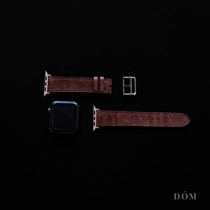 สายนาฬิกา-apple-watch-dom-type-03-mahogany-สายนาฬิกาหนังแท้-italian-leather-สายแอปเปิ้ลวอชหนังแท้