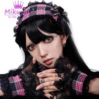 Punk Rock Skull Rivet Plaid Hair Band Gothic Lolita Bow Lace Headband Cosplay Hair Accessories