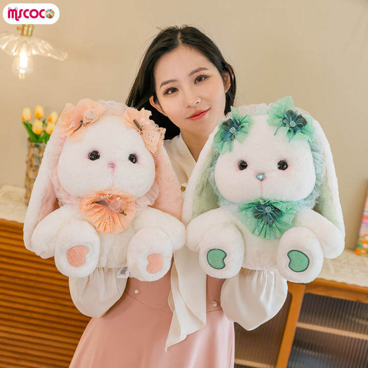 mscoco-ตุ๊กตายัดไส้เหมือนจริงของเล่นตุ๊กตากระต่าย-kawaii-แบบนิ่มสุดน่ารักหมอนพูเชียร์ตุ๊กตาเบาะผ้าสำหรับเด็กของขวัญสะดวกสบายสำหรับเด็ก