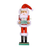 Wooden Nutcracker Ornaments Christmas Decorations Wood Figurine Puppet Toys Home Table Decor Standing Santa