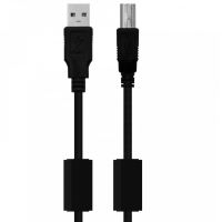 USB 2.0สาย USB เครื่องพิมพ์ USB 2.0ชายกับ B ชายที่มีแกนเฟอร์ไรต์ USB พรีเมี่ยม USB สายเครื่องพิมพ์ (ตัวนำคูเปอร์ + Foling + AL Braiding)