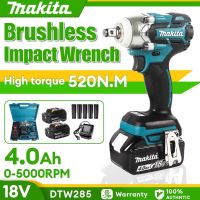 Makita ประแจไฟฟ้า 18V/199V DTW285 บล็อกไฟฟ้าแรงๆ บล๊อคไฟฟ้า ประแจผลกระทบ บล็อกถอดล้อไฟฟ้า บล็อกลมไฟฟ้า เครื่องขันน็อตไร้สาย เครื่องมือไฟฟ้า