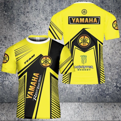 ใหม่ผู้ชายและผู้หญิง (สต็อกเพียงพอ) Yamaha 2023 3D พิมพ์เสื้อยืดฤดูร้อนผู้ชายเสื้อยืดแฟชั่นกีฬา 6XL XS-5XLคุณภาพสูง size:S-5XL