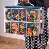 ☑ Building Block Storage Containers Small Things Sorting Box with Handle Block Toys Sundries Container Plastic Organizer Case