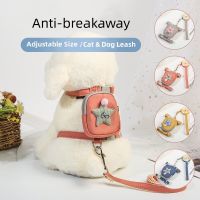 Dog Traction Rope Adjustable Pet Backpack Poodle Bichon Cute Leash Chest Strap Cat Collar Suit Dog Accessories Pet Supplies Leashes