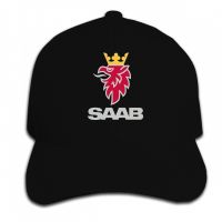 Print Baseball Cap Scania SAAB Mens Black Hat Peaked cap