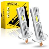 AUXITO 2ชิ้นหลอดไฟ LED H1ระบบ Canbus ไร้ข้อผิดพลาด12000LM 60W 6500K แสงสว่างสีขาวมาก12V Fanless ขนาดเล็กสำหรับ A4 BMW Audi A3 8L 8P