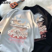 ASRV เสื้อยืดคอกลมแขนสั้นลำลองหลวมอเนกประสงค์แฟชั่นของผู้ชายระบายอากาศที่สะดวกสบายฤดูร้อน