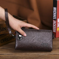 JEEP BULUO Brand Clutch Bags PU Leather Handbag New Men With Card Slots Wallets Long Style Card Male Purse Zipper hand bags