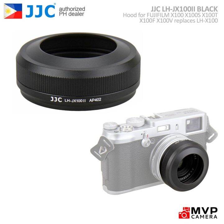 JJC LHJX100II Black Len Hood & Adapter Ring for Fujifilm FUJI X100V