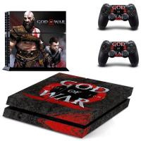 สติกเกอร์ PS4 God Of War Play Station 4 Skin PS 4ฝาครอบสติกเกอร์รูปลอกสำหรับคอนโซลและไวนิลสกินควบคุมเกม PlayStation 4 PS4