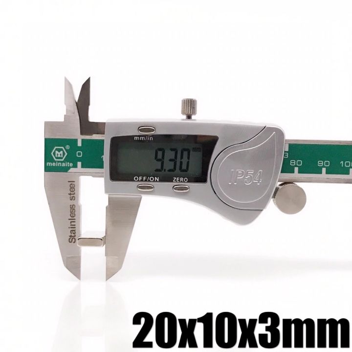 10ชิ้น-แม่เหล็กแรงสูง-20x10x3มิล-neodymium-magnet-20x10x3mm-แม่เหล็ก-สี่เหลี่ยม-20-10-3mm-แรงดูดสูง-ติดแน่น-ติดทน-แม่เหล็ก-20mm-x-10mm-x-3mm-แม่เหล็กนีโอไดเมียม