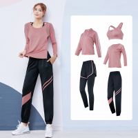 [COD] womens autumn and winter new loose morning running clothes gym training fashion casual sports suit