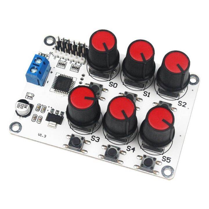 hiwonder-6-way-rotary-knob-servo-driver-overcurrent-protection-servo-tester-for-arduino-diy-robot-arm-part