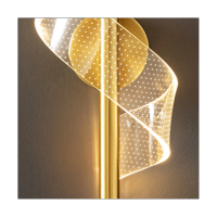 1 Piece LED Wall Lamp Spiral Indoor Lighting Gold Home Bedside Living Room Corridor Decorative Wall Lamp