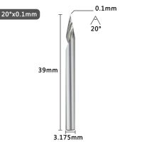 【DT】hot！ 3 Flute Chamfer Milling Cutter 60 Degrees Router Bit 3.175mm Tungsten Carbide End Mill Engraving