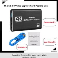 USB 4K-เข้ากันได้กับการ์ดบันทึกวิดีโอ1080P สำหรับบันทึกเกมไลฟ์กล่องสตรีมมิ่ง Grabber 3.0 USB อะแดปเตอร์สำหรับกล้อง PS4 LTX3825