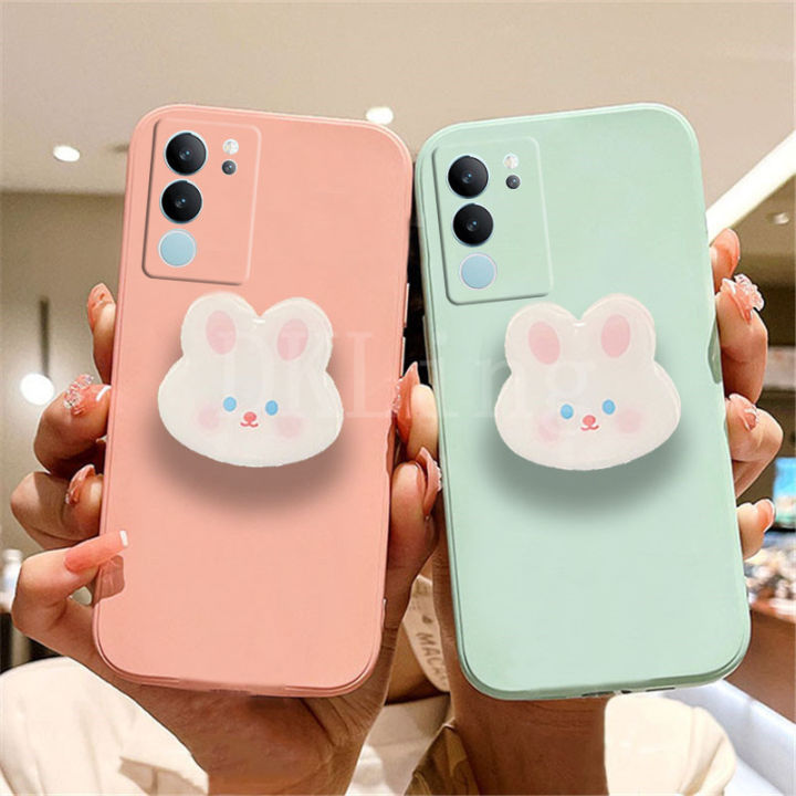 เคสโทรศัพท์ลายกระต่ายน่ารักสำหรับ-vivo-v29-5g-ผิวสัมผัสซิลิโคนปลอกอ่อน-vivo-v29พร้อมที่ยึดที่ตั้งการ์ตูน-vivov29-5g-2023