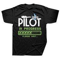 Funny Pilot In Progress Future Airplane Lovers T Shirts Graphic Cotton Streetwear Short Sleeve Birthday Gifts Summer T-shirt XS-4XL-5XL-6XL