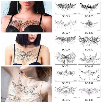 hot【DT】 Tatoo Stickers Belly Jewel Mandala Tattoos Breast Chest Decal