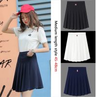 ☾ Lengthened Golf Pleated Skirt Women 39;s Spring and Autumn Style Tall High Waist Thin Elastic Waist Anti glare Sports Skirt