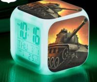 แฟลช7สีนาฬิกาดิจิตอล World Of Tanks ไฟ Led Reloj Despertador ตัวละครนาฬิกาปลุกนาฬิกาเรืองแสงเด็กหญิงเด็กชาย Xmas S