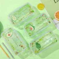 【CW】 Transparent Cases Stationery School 2021 Trousse Scolaire Kawaii Avocado Office Supply