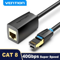 Vention Cat8 Ethernet Extension Cable 40Gbps Super Speed Patch Cord Connector Adapter สำหรับ Router Modem PC Ethernet Cable