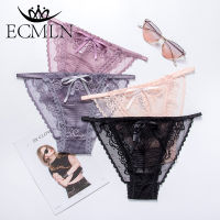 ECMLN กางเกงในหญิง sexy สายเดี่ยว แต่งโบว์น่ารัก ขอบลูกไม้ เนื้อนิ่ม ใส่สบาย ระบายอากาศ แถมเซ็กซี่ อีกต่างหากค่ะ