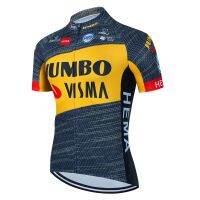 เสื้อปั่นจักรยานแขนสั้น JUMBO VISMA เสื้อผ้าขี่ชุดขี่จักรยานสไตล์เสื้อรัดรูป MTB สำหรับเสื้อเจอร์ซีย์นักปั่นเสื้อผ้าจักรยานแข่งฤดูร้อน