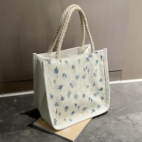 [COD] Shangxin 2022 summer new texture bag female simple ins fashion floral hand tote