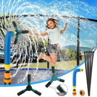 360° Rotating Gardening Toys Trampoline Sprinkler Set Fun Summer Outdoor Water Park-game Sprinkler Waterpark Toys For Kids Boys