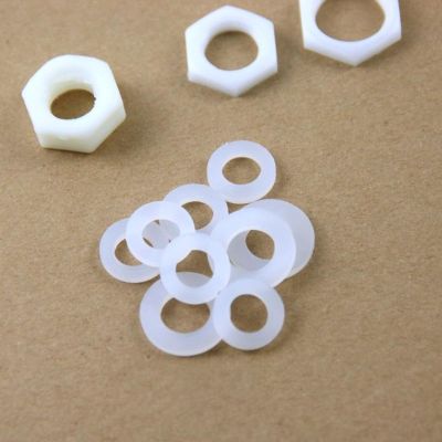 5PCS 1/8 1/4 3/8 1/2 3/4 Female thread plastic nuts Lock nut Outer hexagon fastening nut with Sealing ring Nails Screws Fasteners