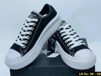 รองเท้าผ้าใบ Converse รุ่น Chuck Taylor All Star Move สีดำข้อสั้นพื้นสูง รุ่นนี้สามารถเพิ่มความสูงถึง 2 นิ้ว ราคาไม่แรงรับประกันตรงปกแน่นอนค่าา