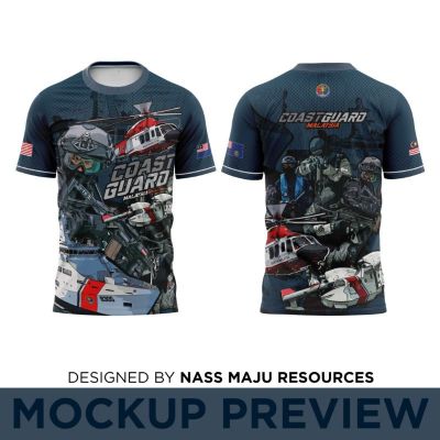 New FashionBaju Maritim Baju Coast Guard Sublimation Baju APMM 2023