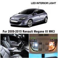 15pcs Error Free Car LED Bulbs Interior Reading Map Door Light Kit For 2009-2015 Renault Megane III 3 MK3 License Plate Light