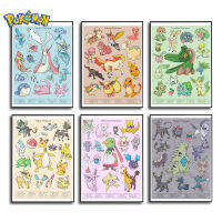 40x60เซนติเมตร (16x24นิ้ว) Pokémons Pikachu โปสเตอร์ตกแต่งผนังอะนิเมะการ์ตูนเด็กห้องนอนห้องนั่งเล่นผ้าใบจิตรกรรม