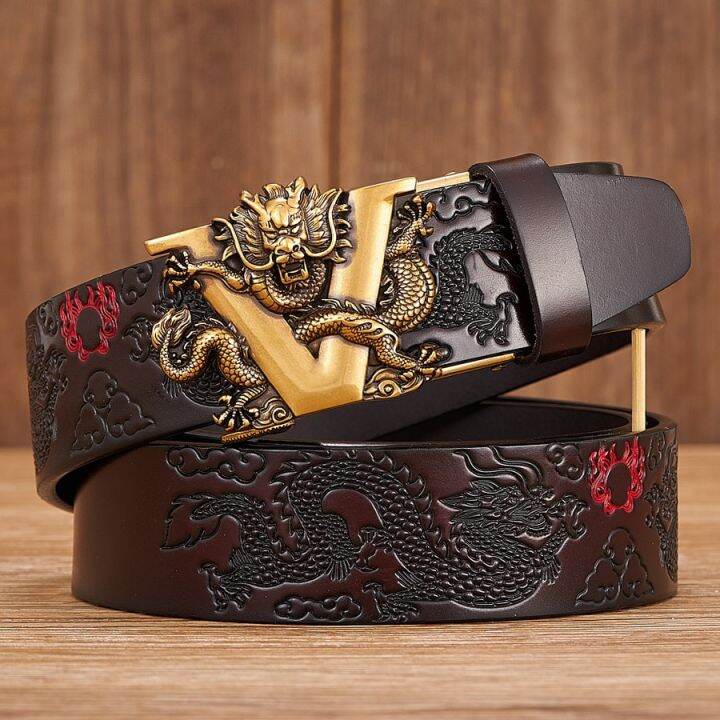 new-male-china-dragon-belt-cowskin-genuine-leather-belt-for-men-carving-dragon-pattern-automatic-buckle-belt-strap-for-jeans