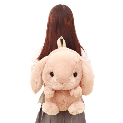 Dropshipping LOLITA Plush Rabbit Long Ear Bunny Bag Plushie Doll Plush Toys Children Backpack for Girls Kids