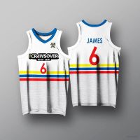 เสื้อกีฬาบาสเก็ตบอล ลายทีม The CrawsOver No.6 James YS2 พลัสไซซ์ สําหรับผู้ชาย และผู้หญิง SY2