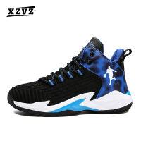 XZVZ Kids Basketball Shoes Non-slip Boys Sports Shoes Knitted Breathable Mesh Children Sneakers Protect Ankles Childrens Shoes